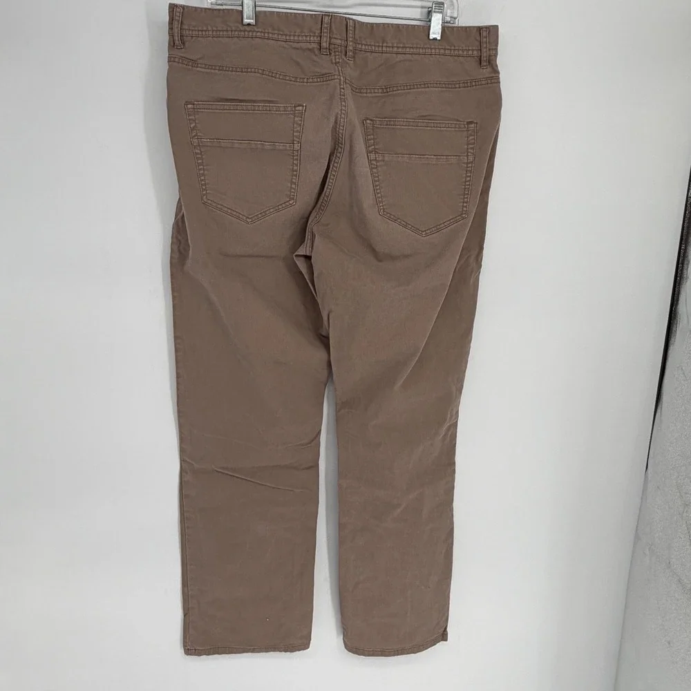 Red Ale by Alesbury Mens Relaxed Straight Pants 36x32 Khaki Tan 5 Pocket Stretch
